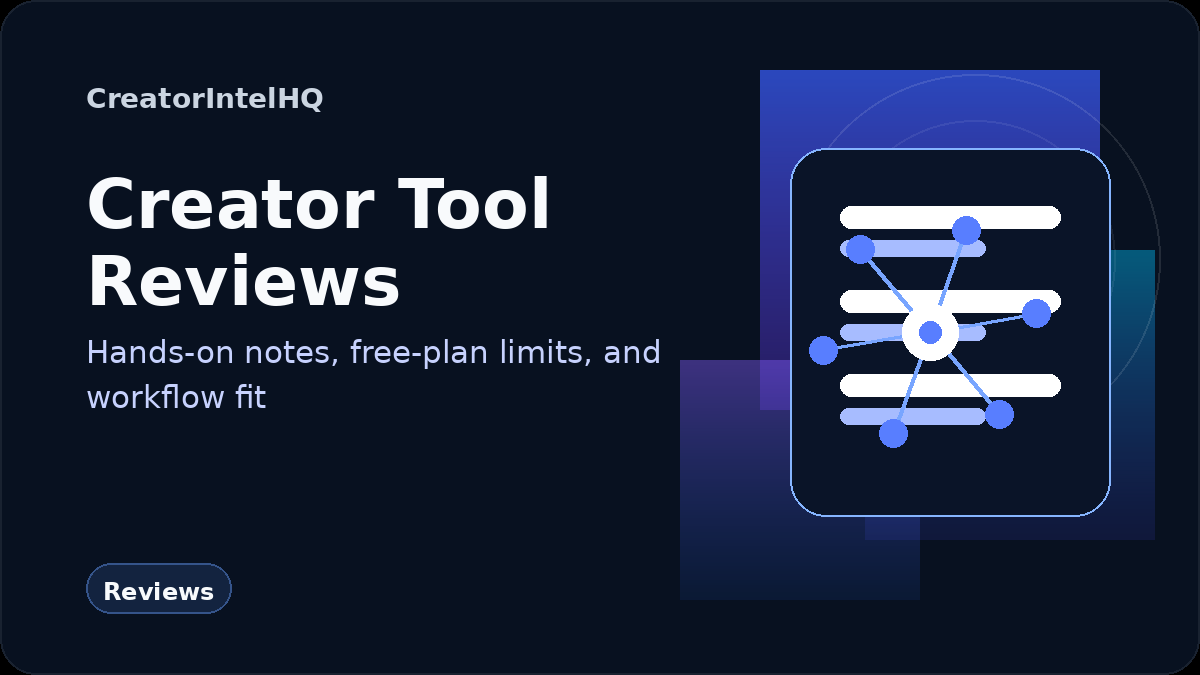 CreatorIntelHQ reviews hub card